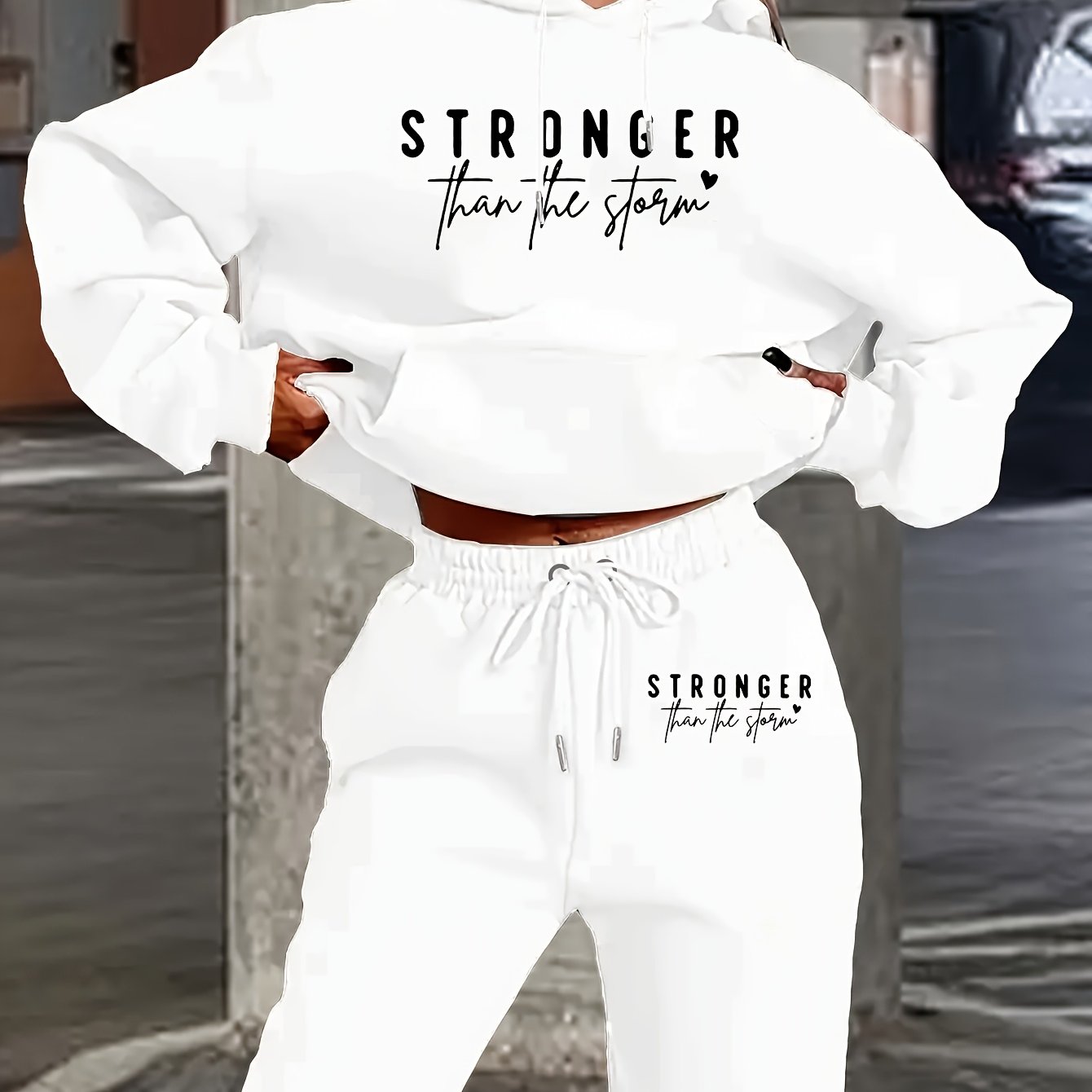 Stronger Than the Storm” Two-Piece Set – Tee & Shorts