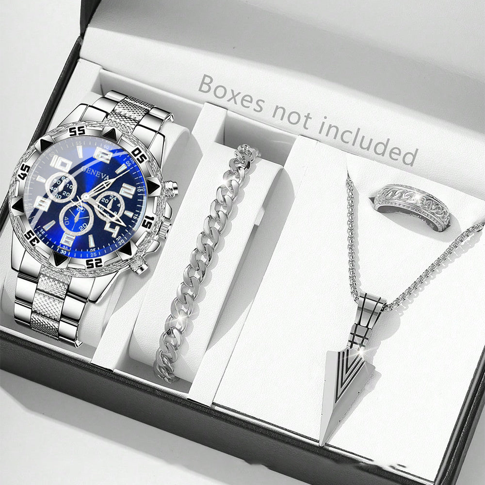 Minimalist Quartz Watch – Silver Steel