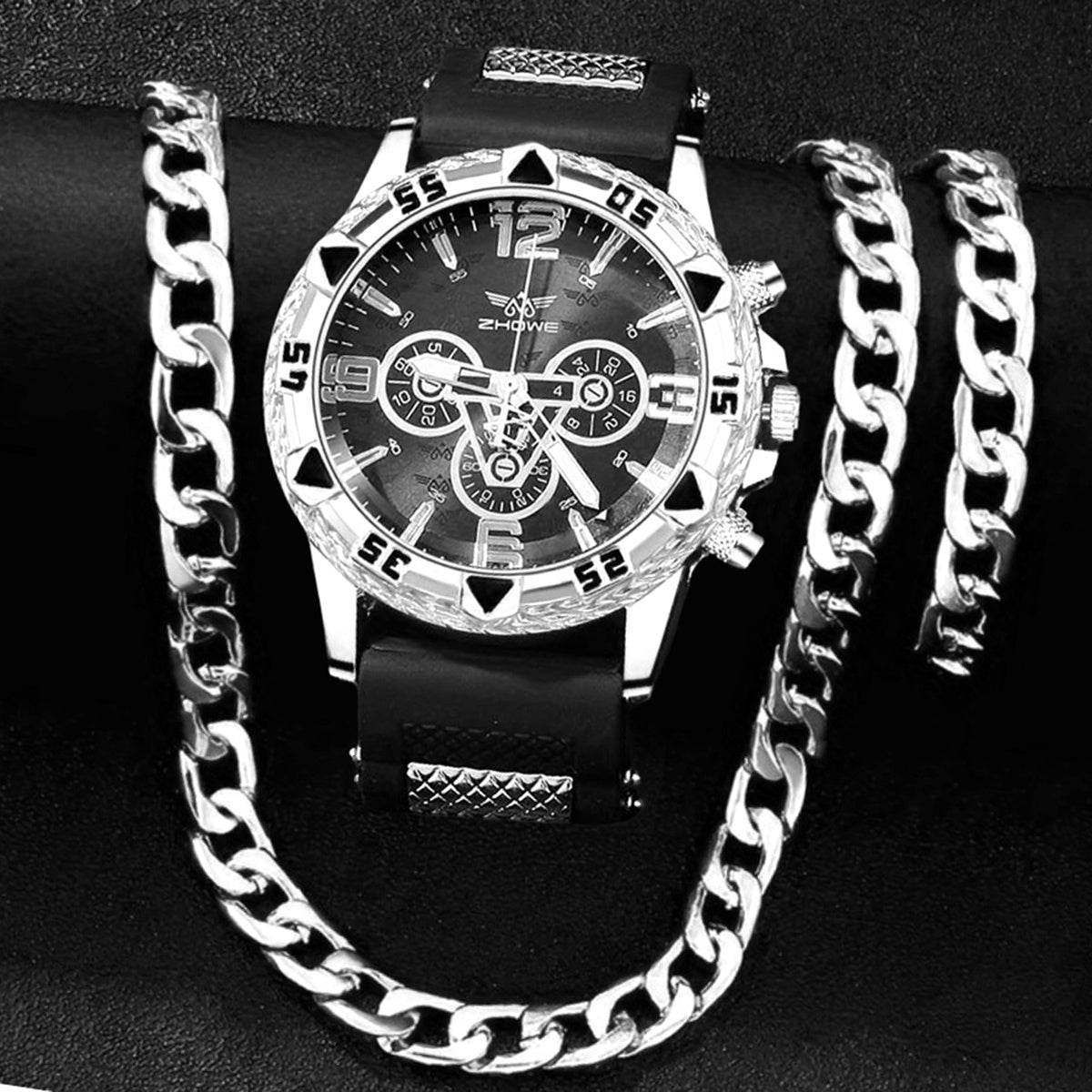 Quartz Watch & Bracelet Set – Casual Elegance