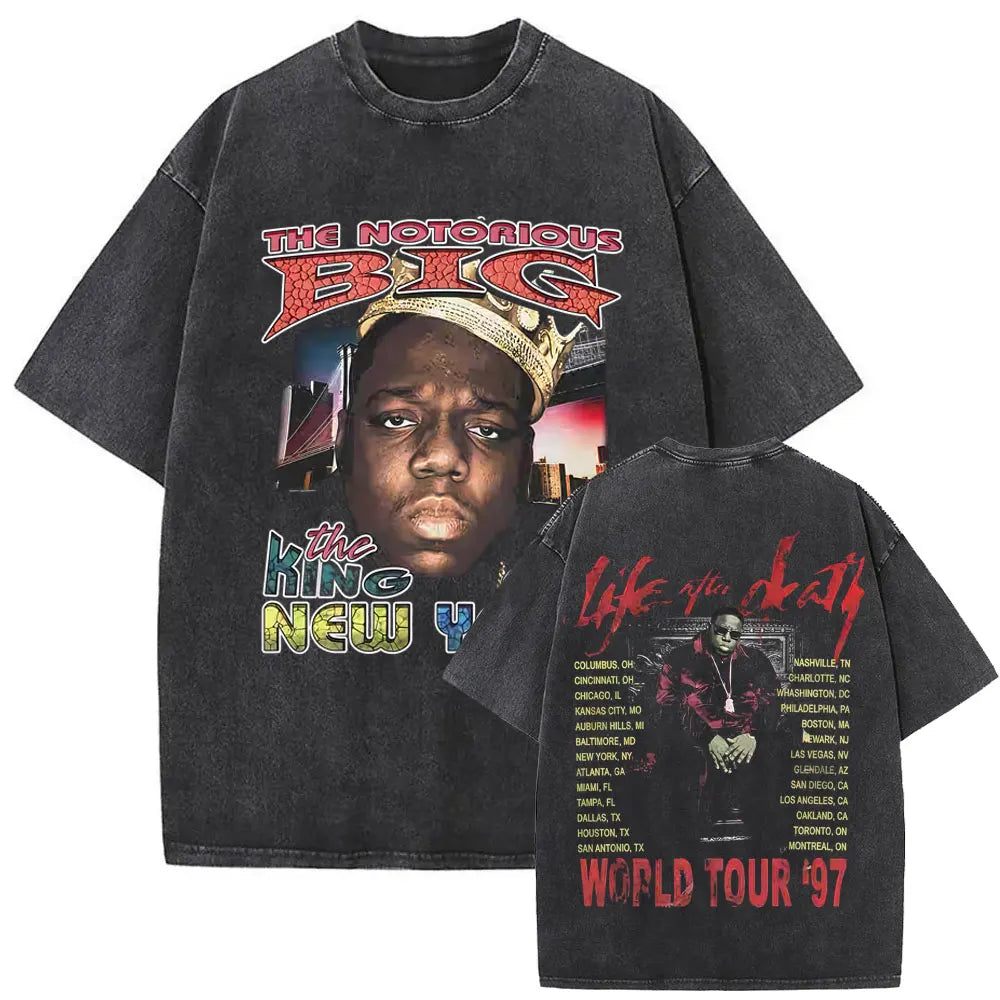 Rapper The Notorious Big Ready To Die Washed Vintage T-shirt