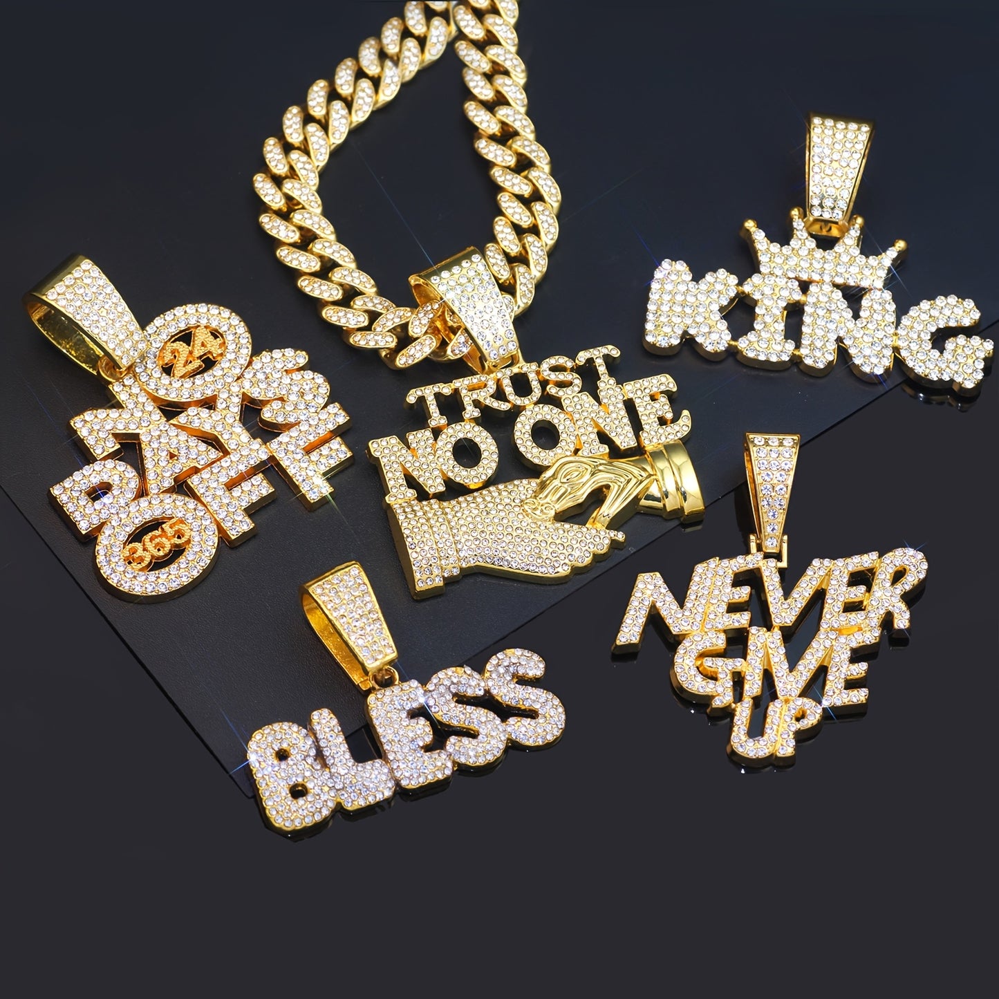 Shiny Hiphop Cuban Ice Chain Nec-klace