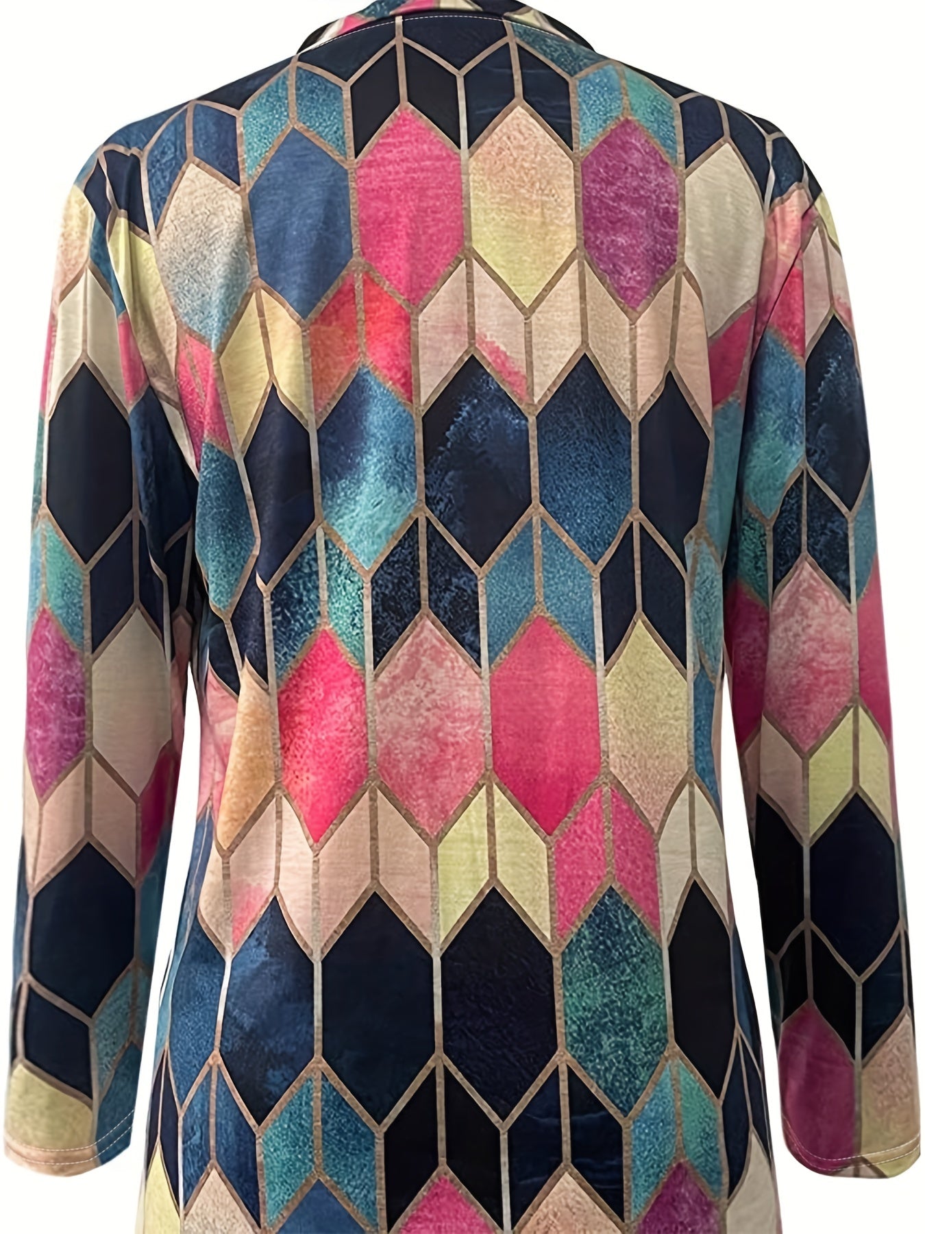 Full-Zip Jacket - Multicolor Geometric Zipper