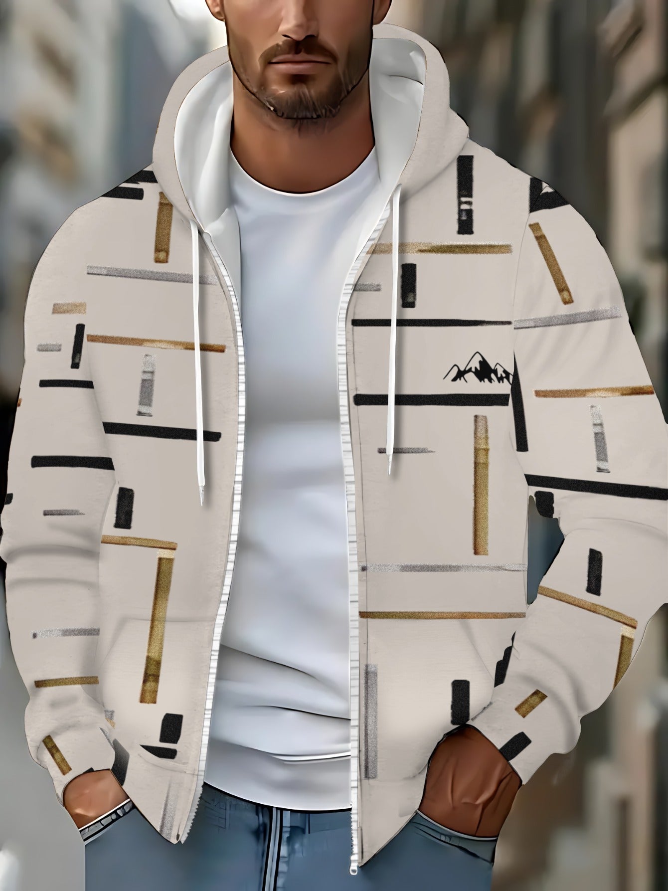 Lightweight & Durable Polyester Hoodie for Men & Women | Stylish Zip-Up Design