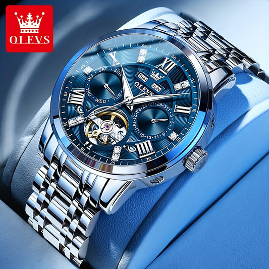 OLEVS Luxury Luminous Stainless Steel Automatic Mechanical Watches For Men
