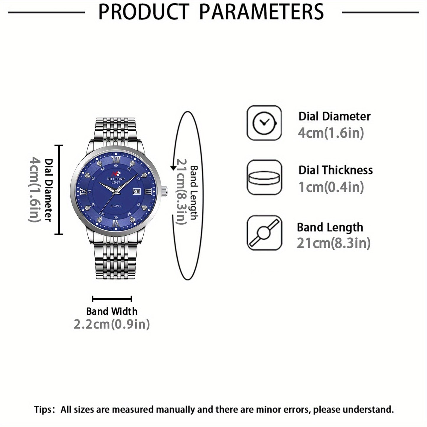 Minimalist Roman Men’s Watch – Silver Steel