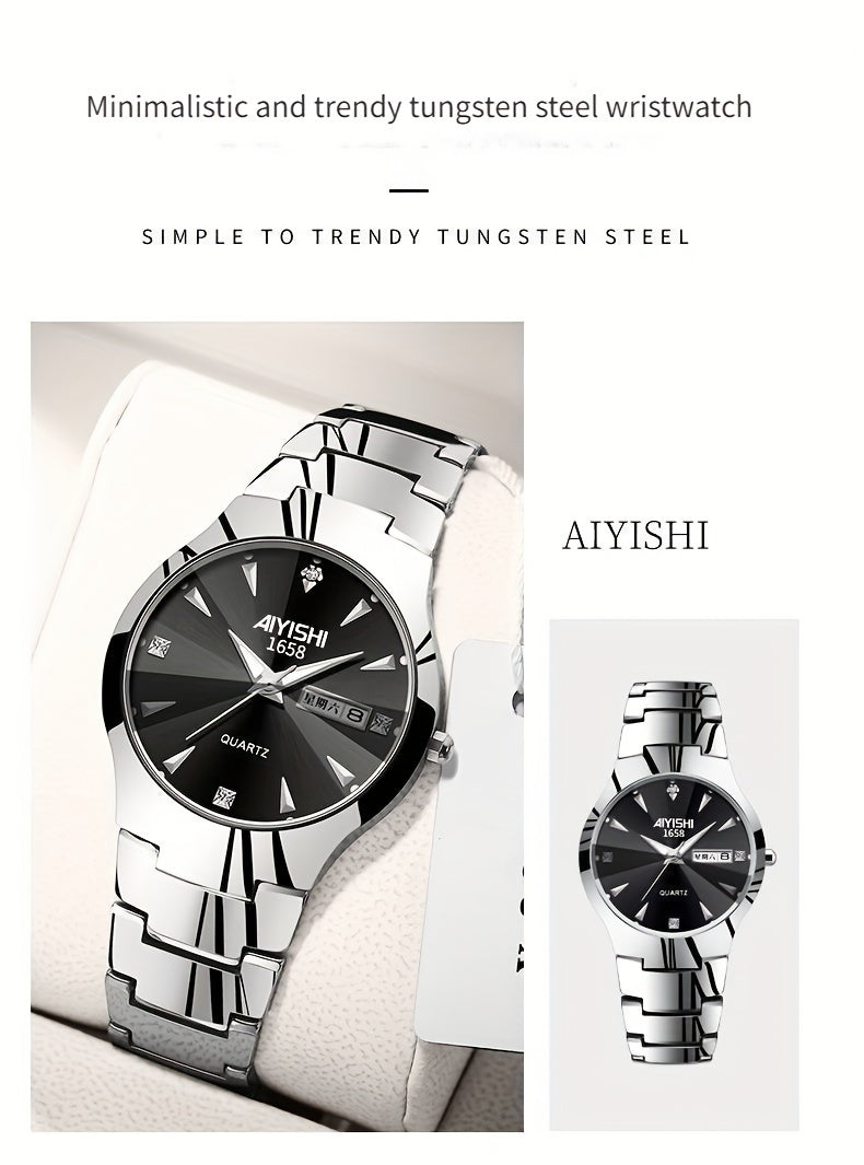 Luminous Business Men’s Watch – Double Date Quartz Edition