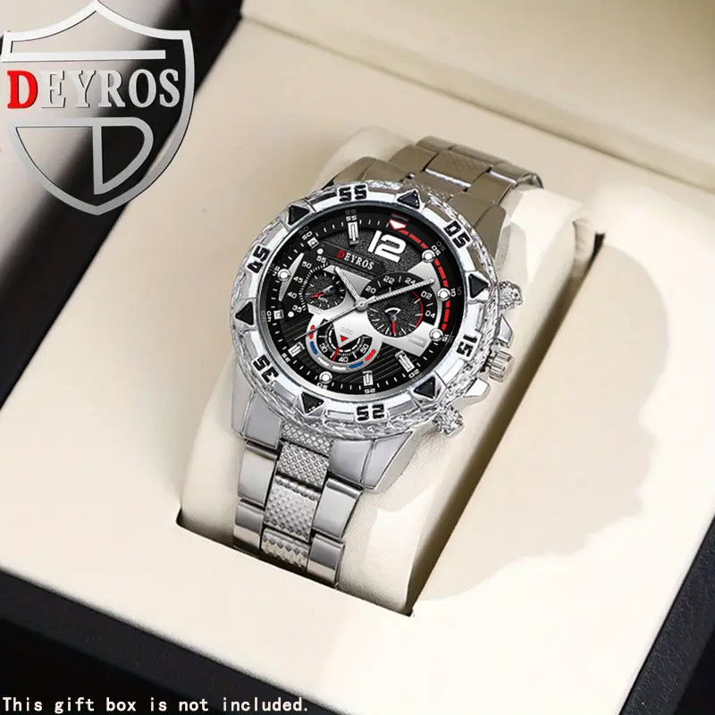 Minimalist Quartz Watch – Silver Steel