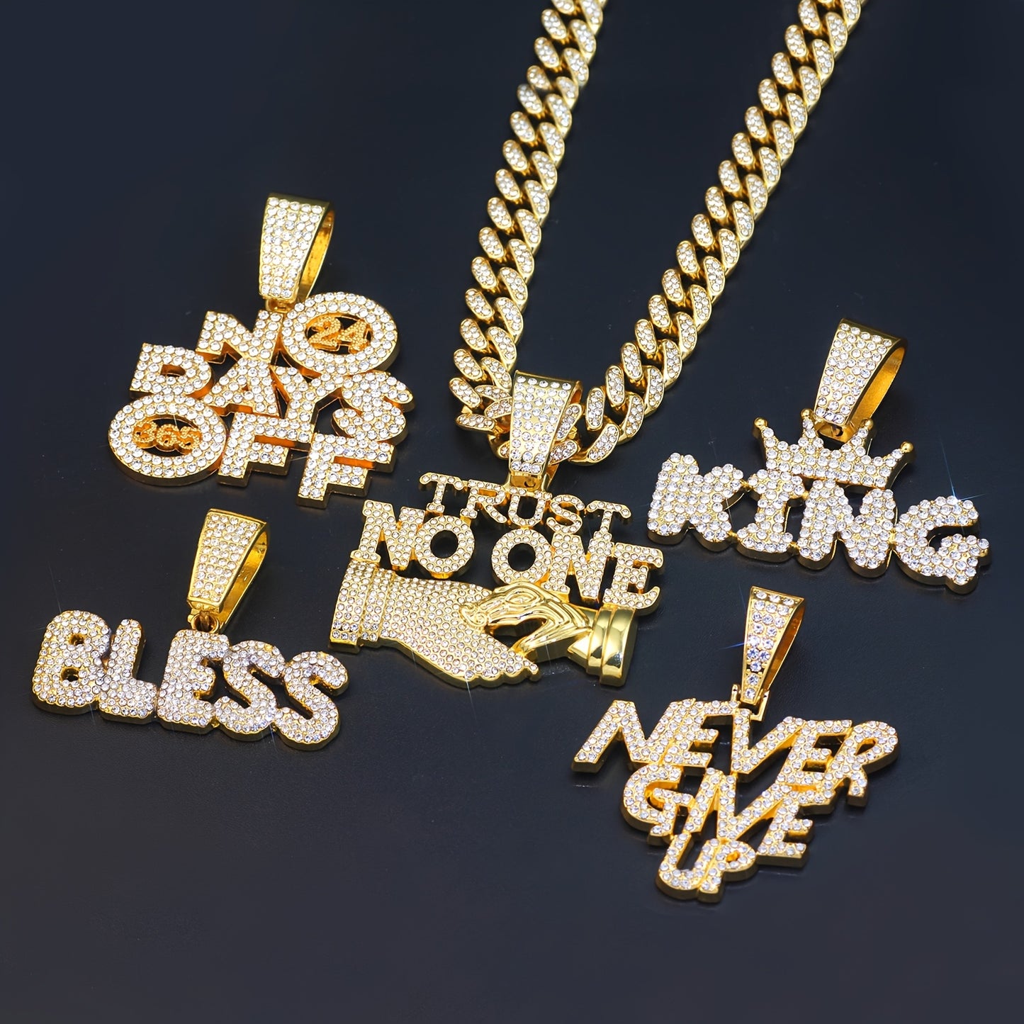 Shiny Hiphop Cuban Ice Chain Nec-klace