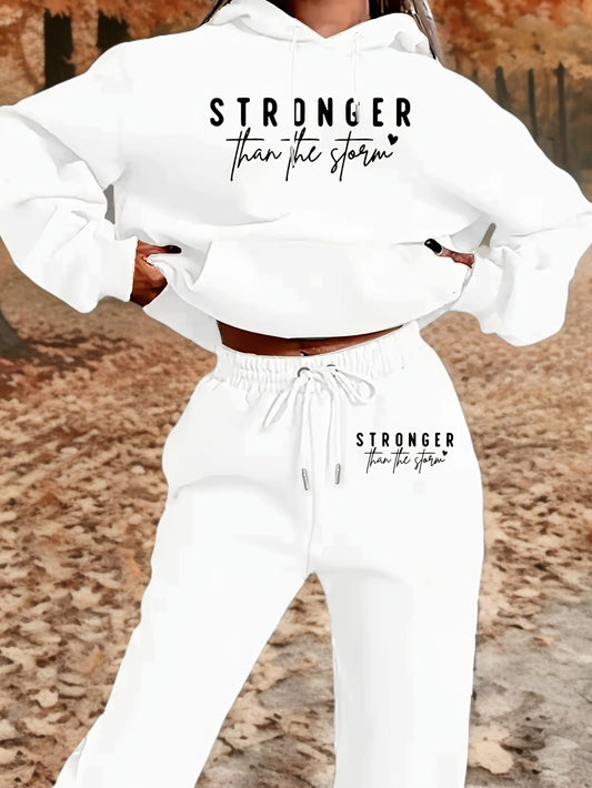 Stronger Than the Storm” Two-Piece Set – Tee & Shorts