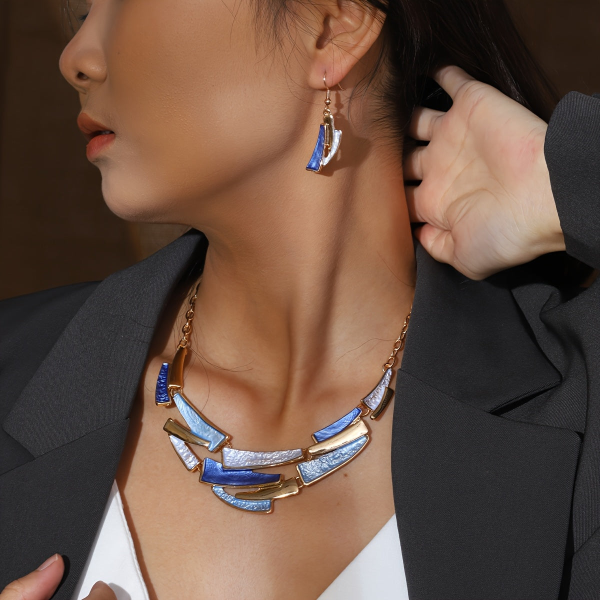 Colorful Enamel 3-Piece Jewelry Set