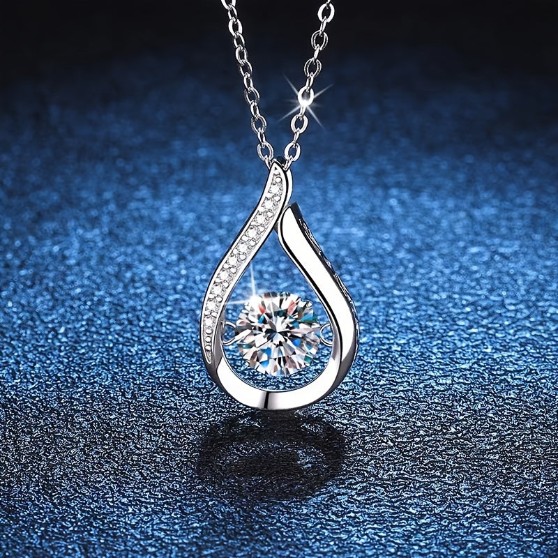 Elegant Moissanite Pendant – Round-Cut Sparkle