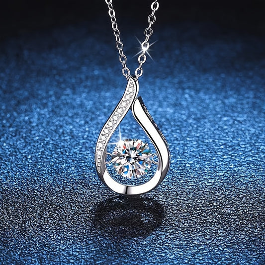 Elegant Moissanite Pendant – Round-Cut Sparkle