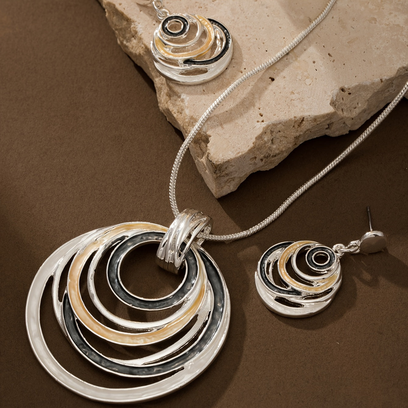 Color Pop Enamel Jewelry Set – 2 Pieces