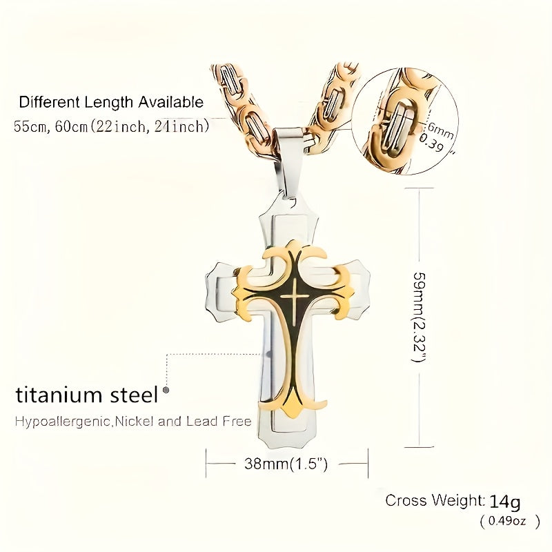 Black Titanium Pendant – Vintage Men’s Necklace