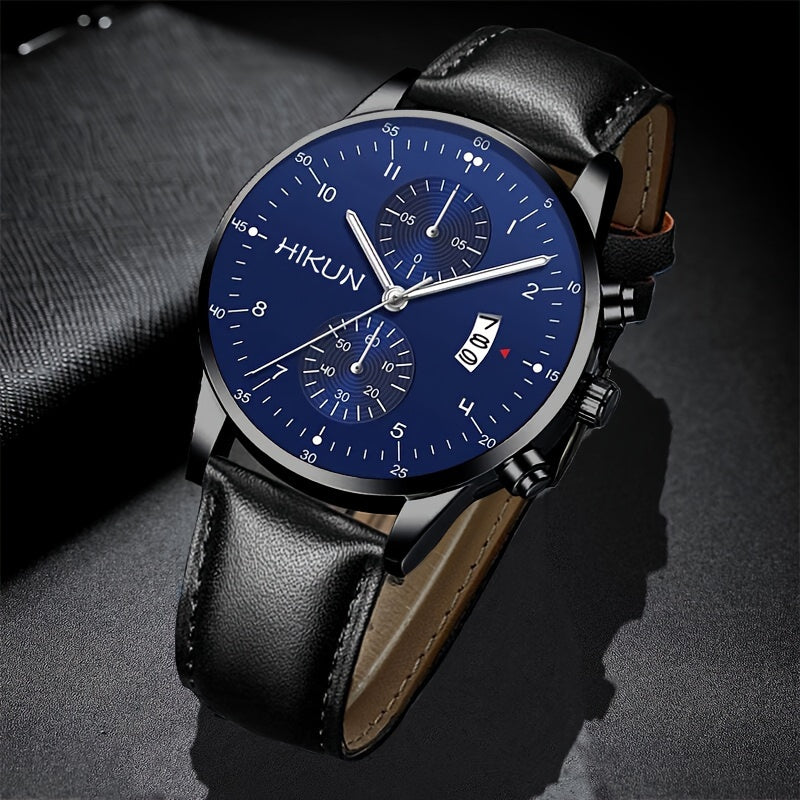New Casual Sports Style Men's Quartz Watch+2 Personalized Bracelets