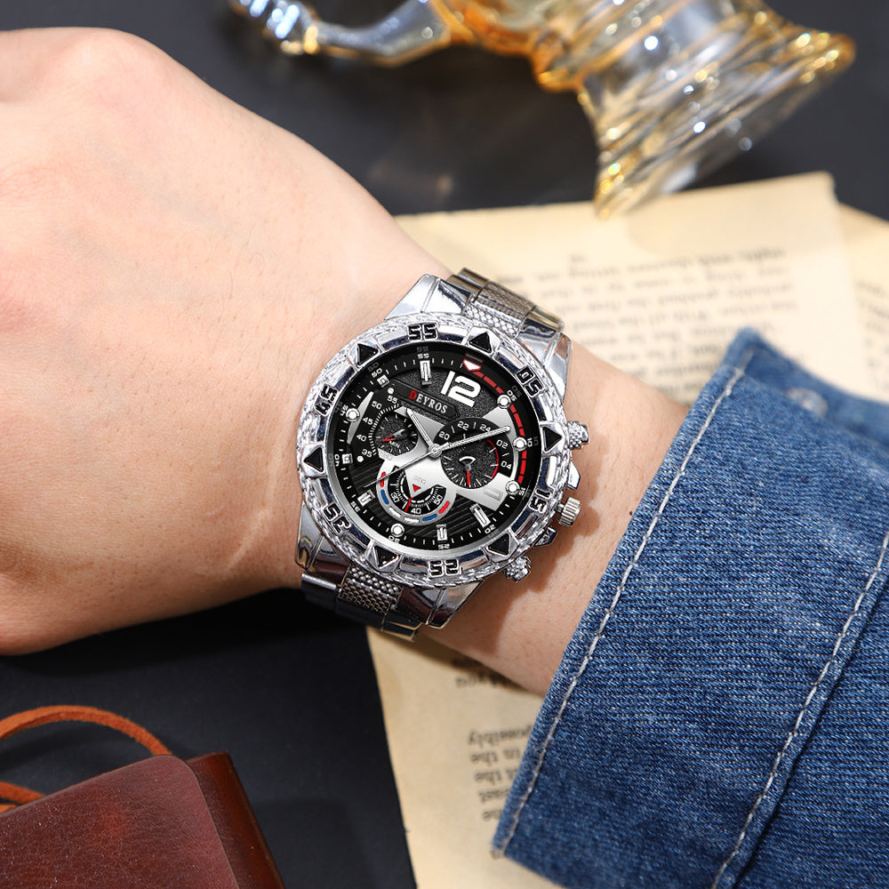 Minimalist Quartz Watch – Silver Steel