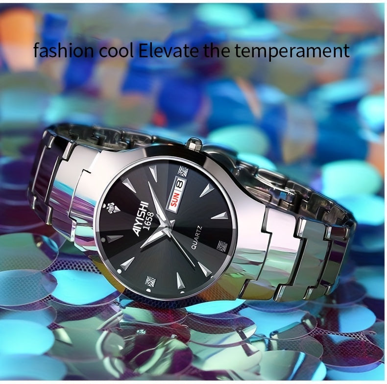 Luminous Business Men’s Watch – Double Date Quartz Edition