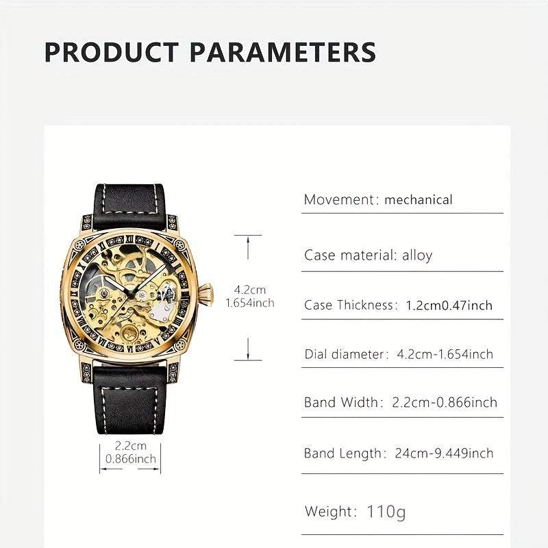 Gold Skeleton Automatic Watch – Luxury Edition