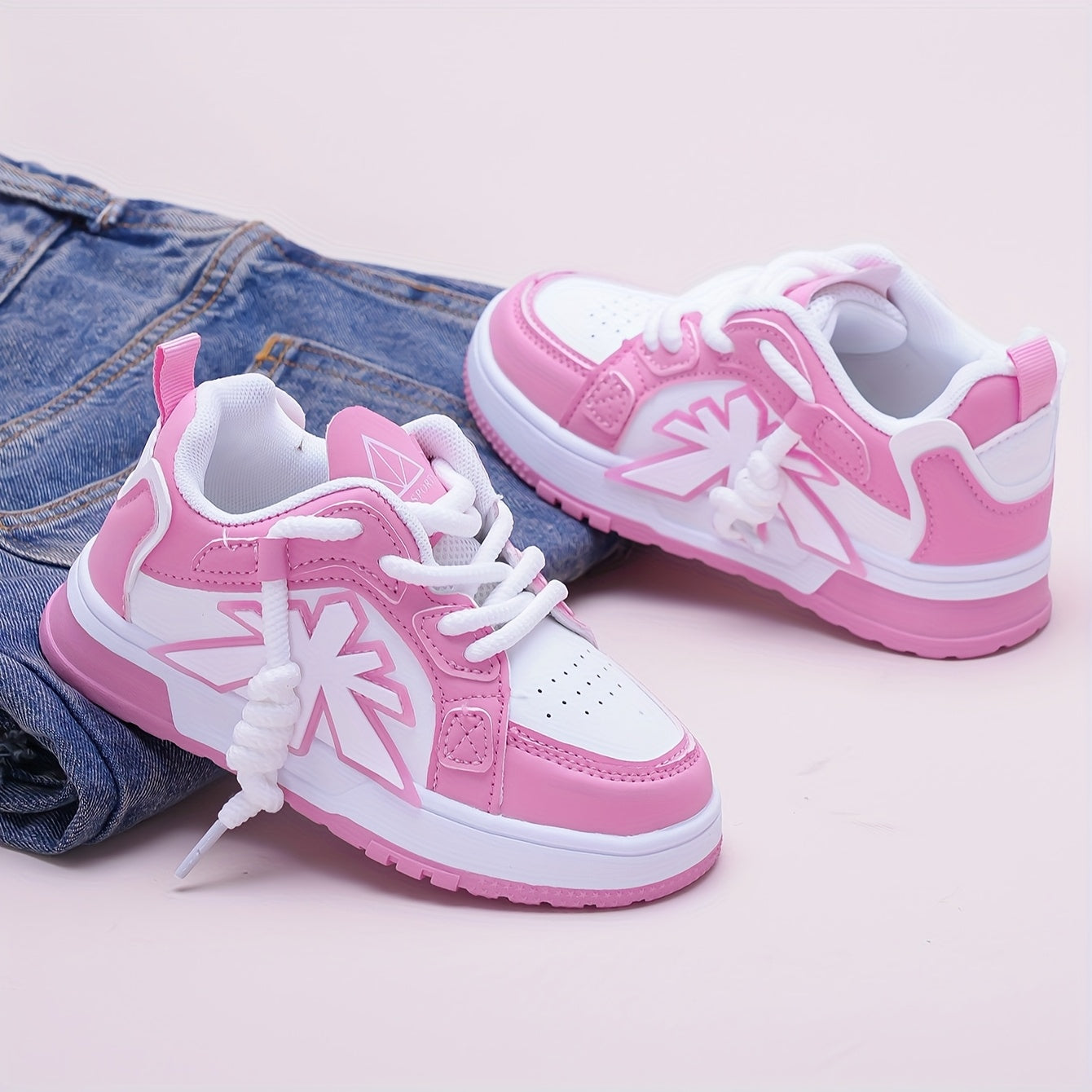 Girls' & Boys' Pink Sneakers