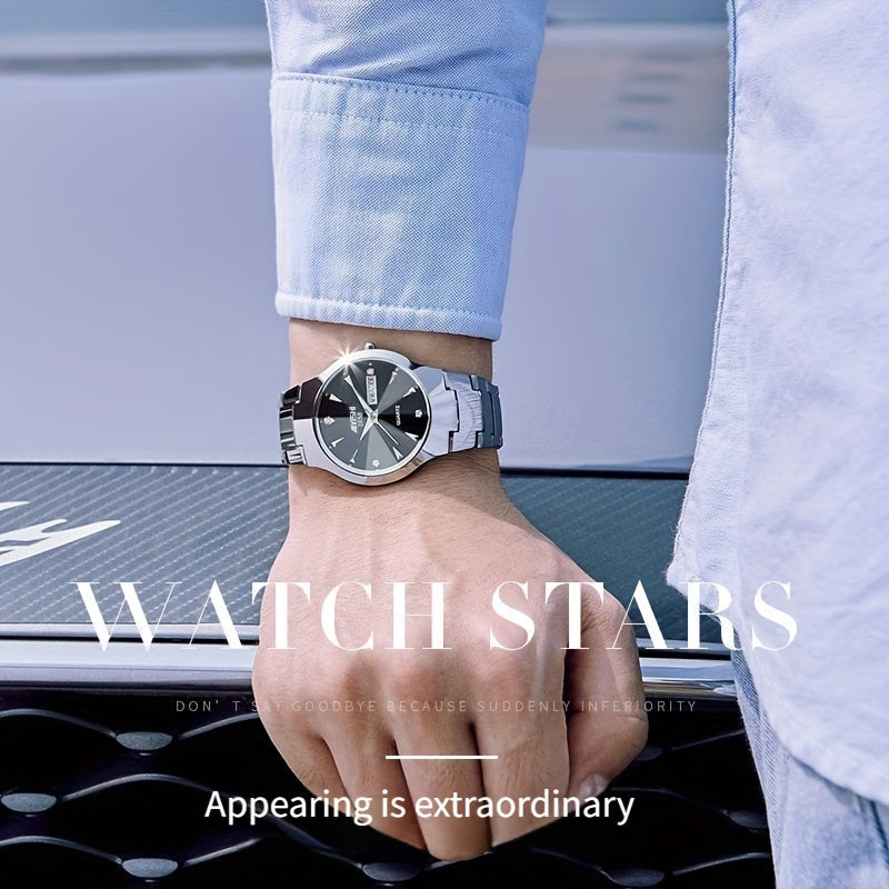 Luminous Business Men’s Watch – Double Date Quartz Edition