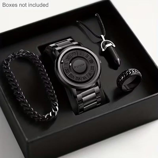 Luxury Analog Watch Set – Classic Gift Box