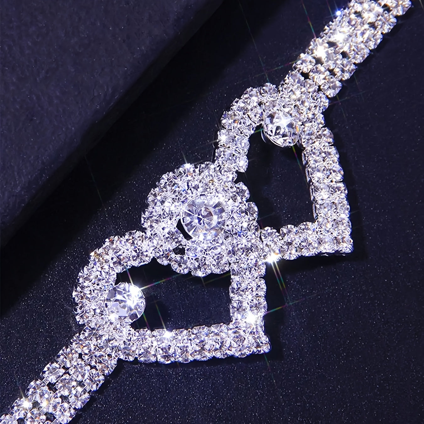 Double Heart Anklet Set – Shiny Zirconia