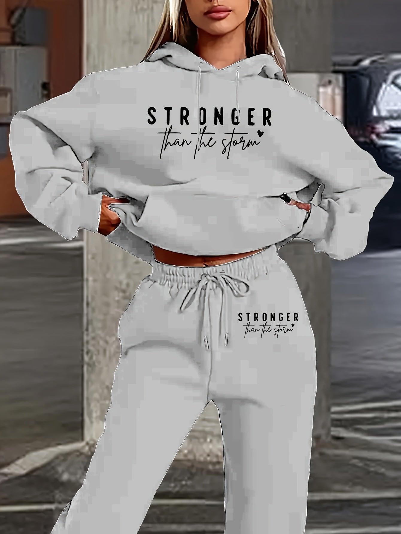 Stronger Than the Storm” Two-Piece Set – Tee & Shorts