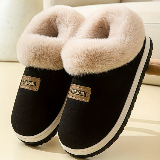 Men's & Women's Cozy Fleece Slippers with Thick Sole