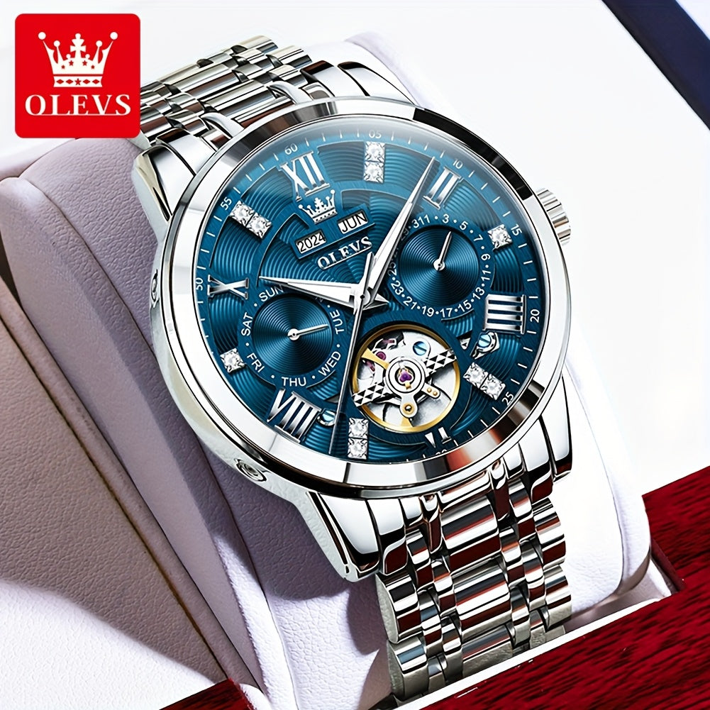 OLEVS Luxury Luminous Stainless Steel Automatic Mechanical Watches For Men