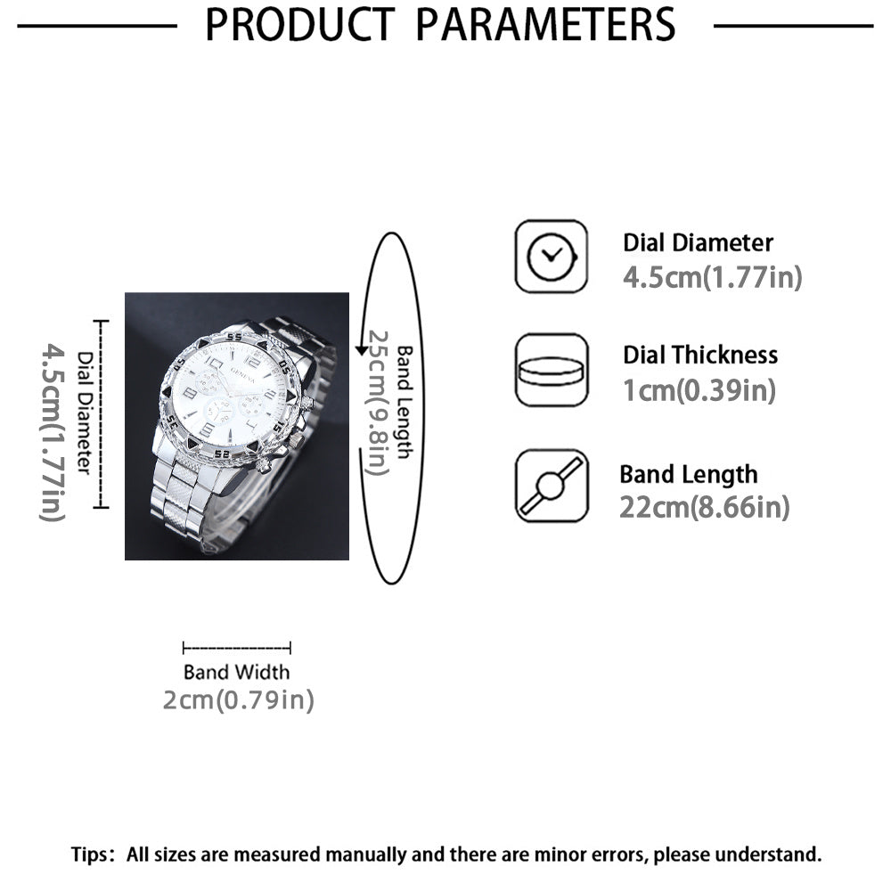 Minimalist Quartz Watch – Silver Steel