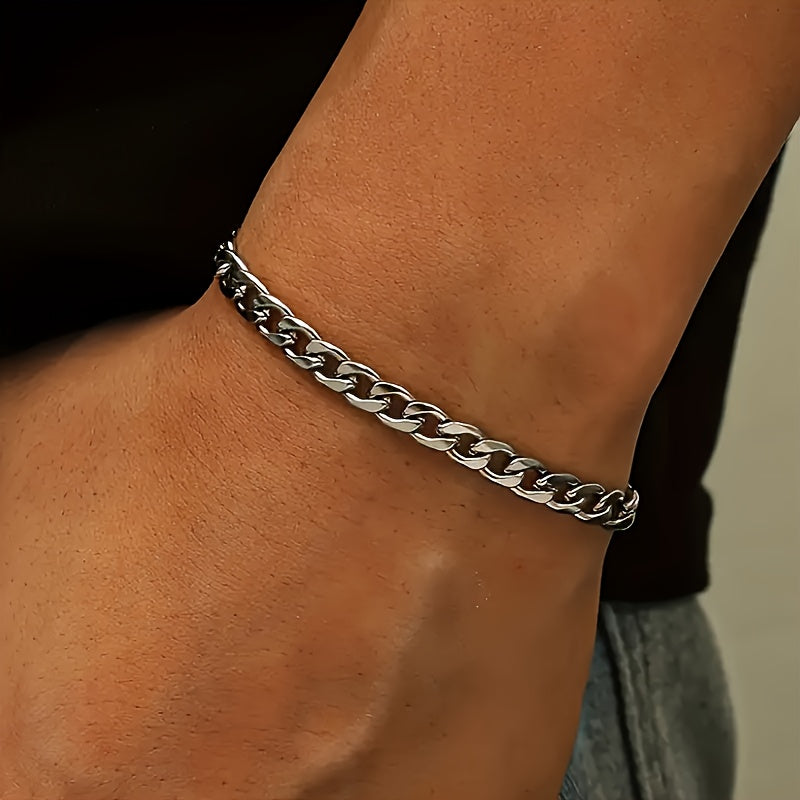 2-Piece Necklace & Bracelet Set – Stainless Steel