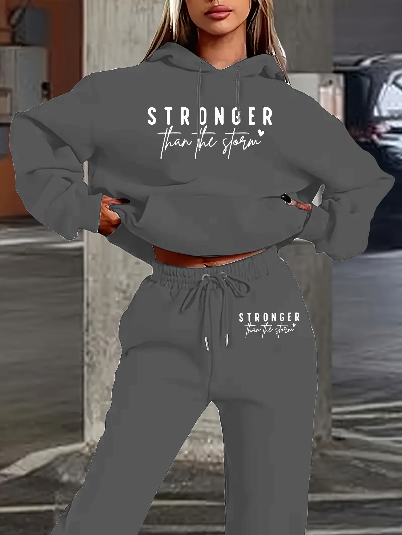 Stronger Than the Storm” Two-Piece Set – Tee & Shorts