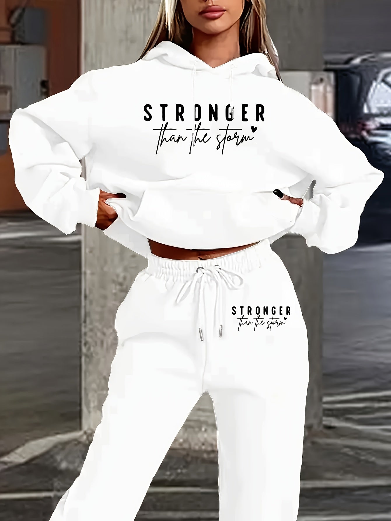 Stronger Than the Storm” Two-Piece Set – Tee & Shorts