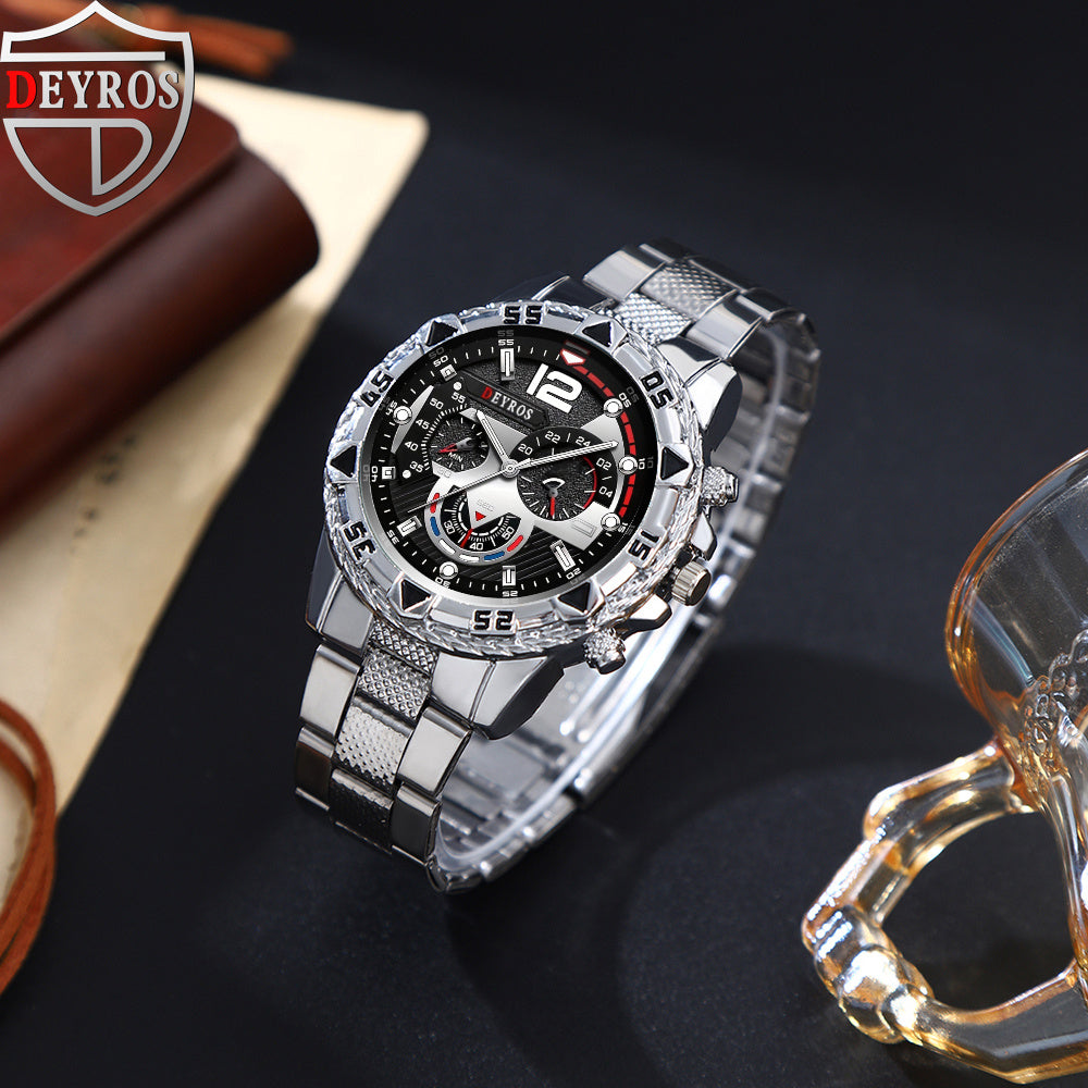 Minimalist Quartz Watch – Silver Steel