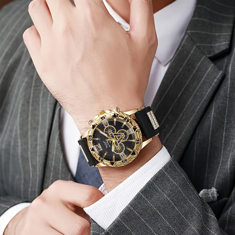 Quartz Watch & Bracelet Set – Casual Elegance