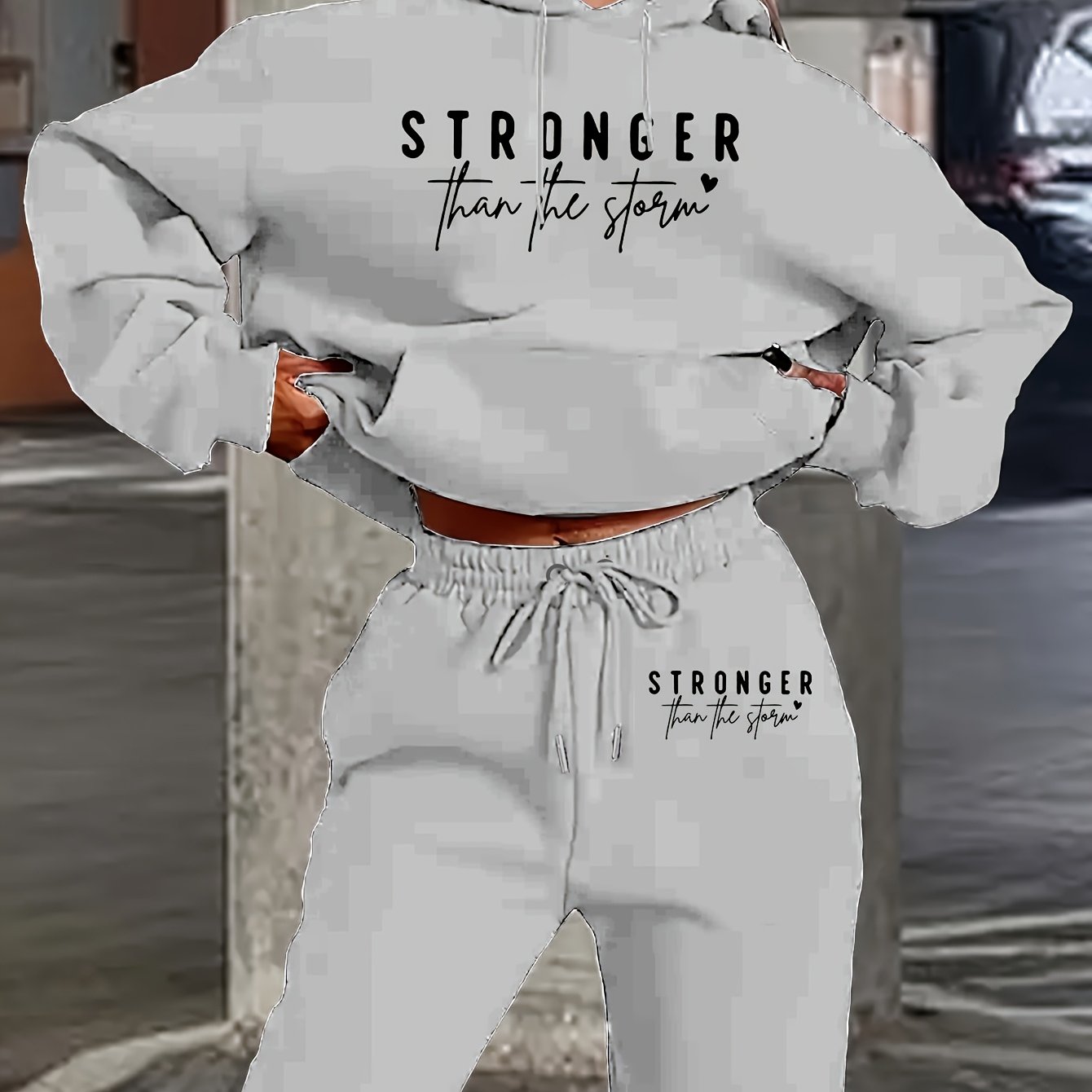 Stronger Than the Storm” Two-Piece Set – Tee & Shorts