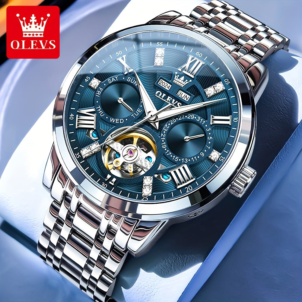 OLEVS Luxury Luminous Stainless Steel Automatic Mechanical Watches For Men