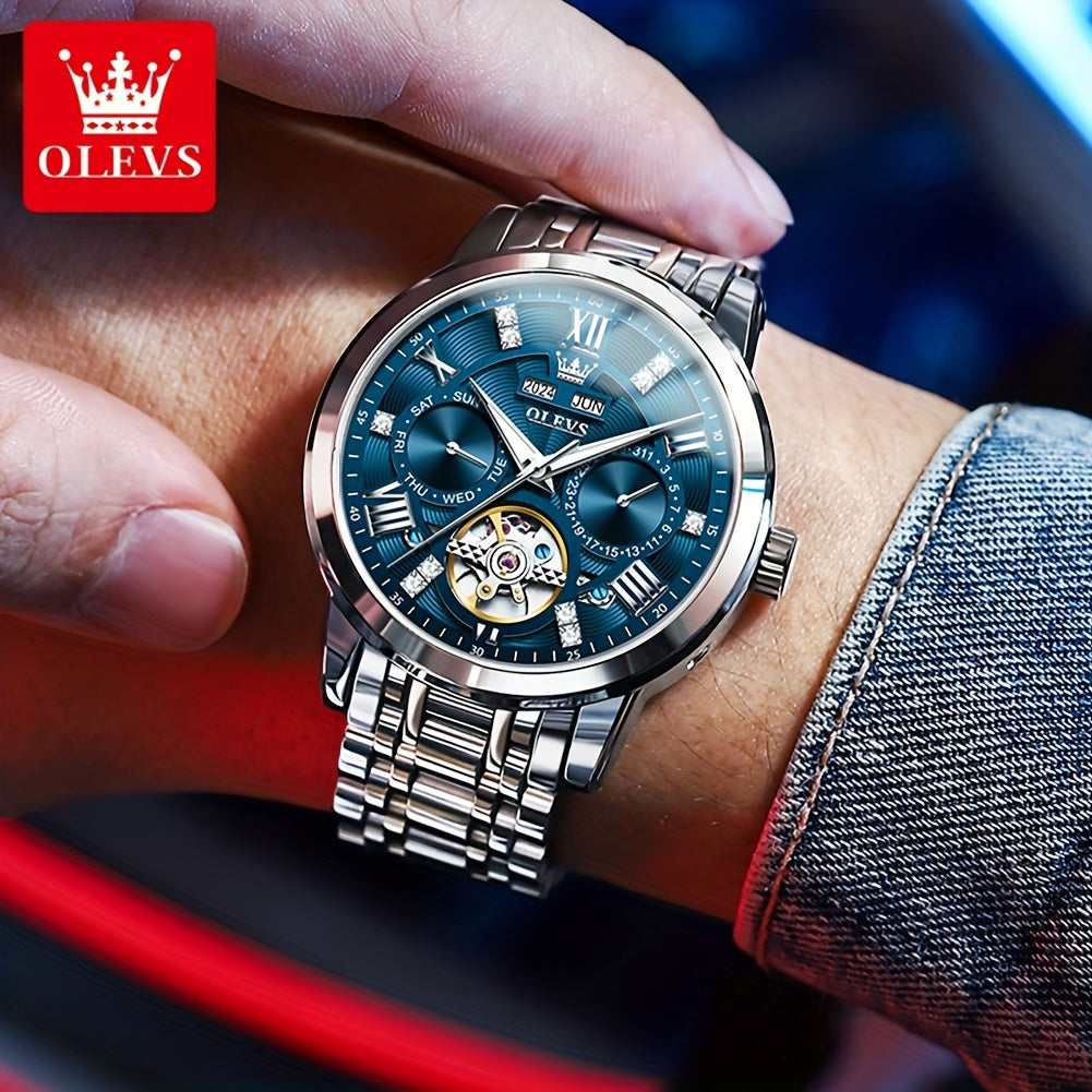 OLEVS Luxury Luminous Stainless Steel Automatic Mechanical Watches For Men
