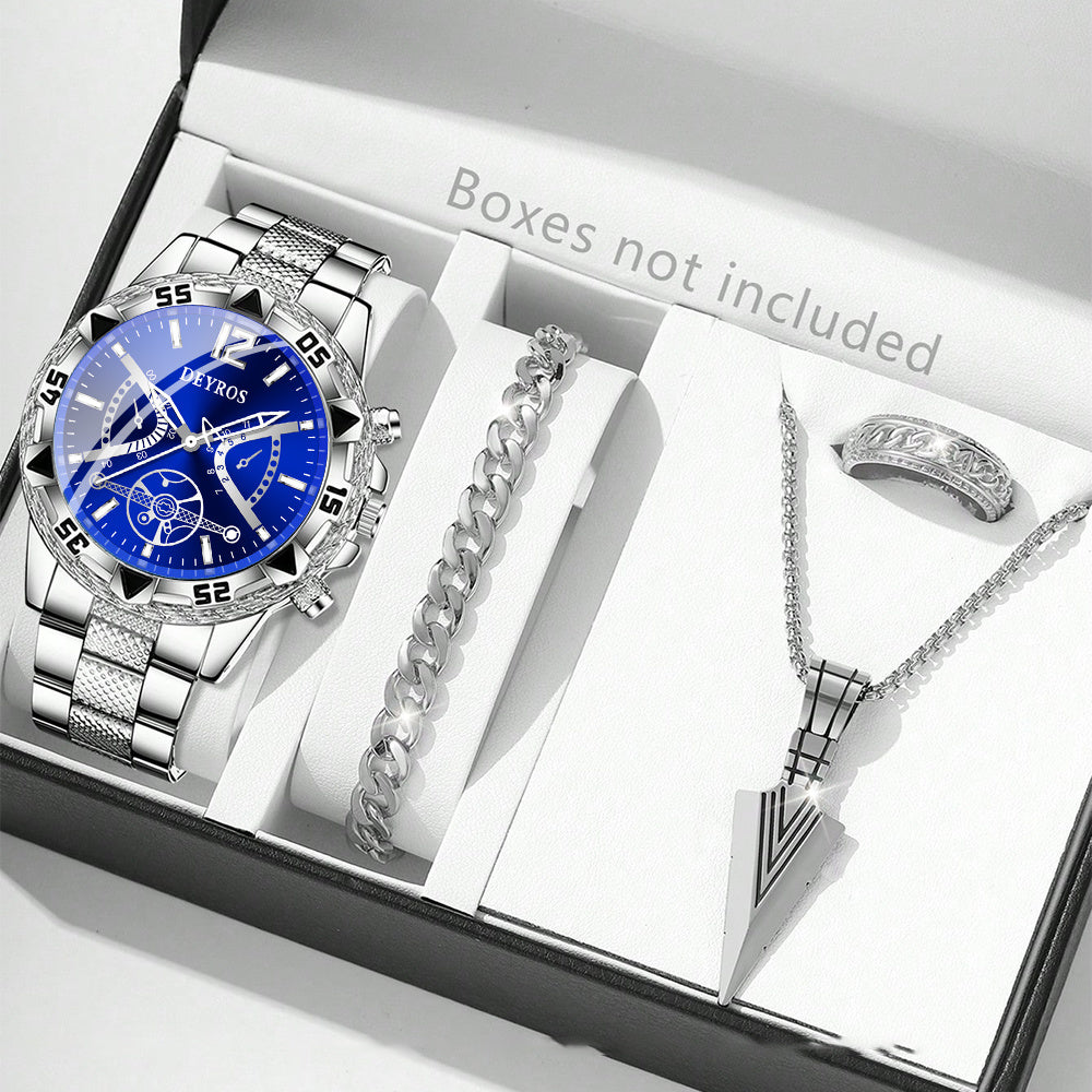 Minimalist Quartz Watch – Silver Steel