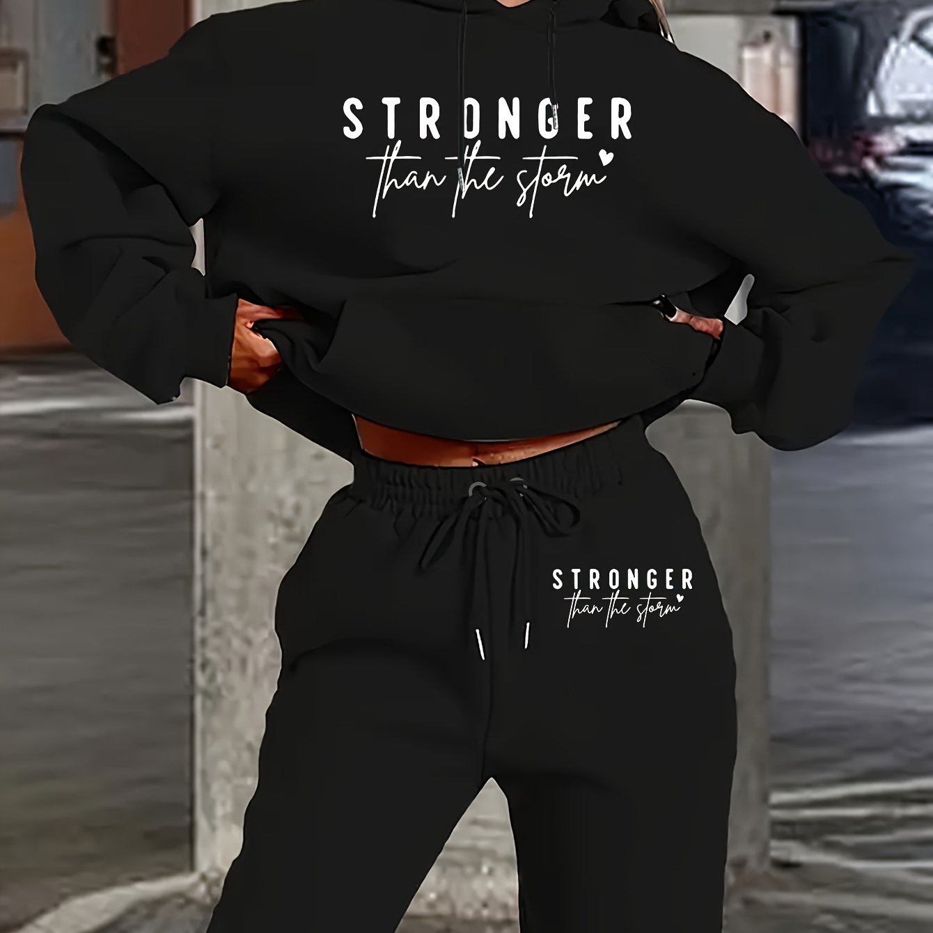 Stronger Than the Storm” Two-Piece Set – Tee & Shorts