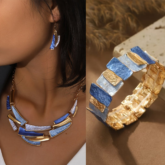 Colorful Enamel 3-Piece Jewelry Set