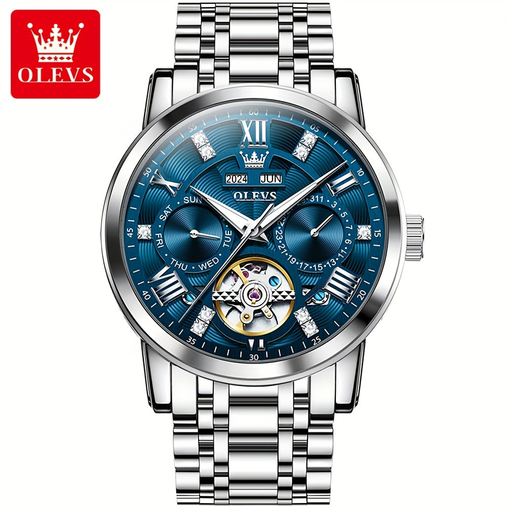 OLEVS Luxury Luminous Stainless Steel Automatic Mechanical Watches For Men