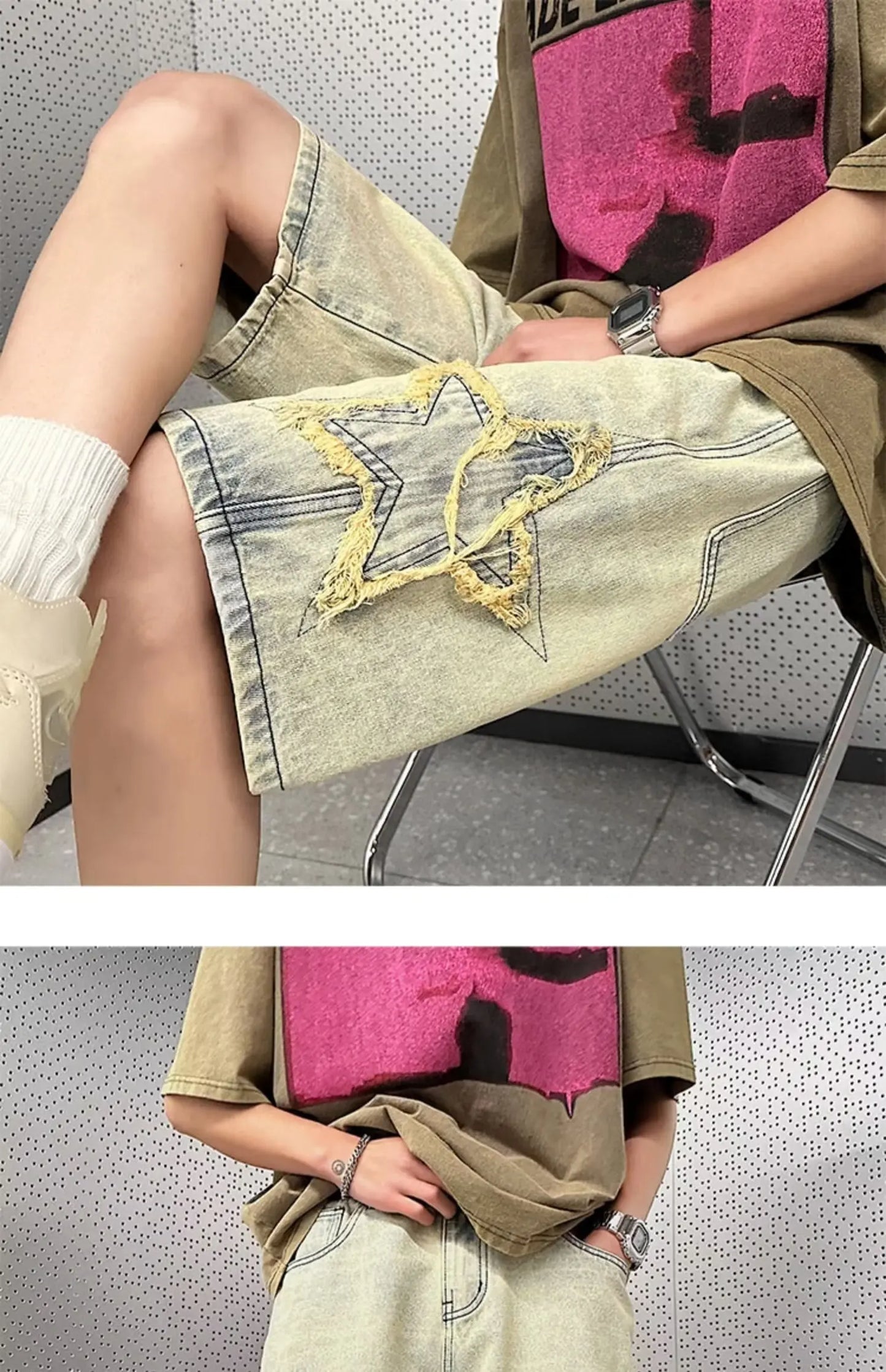 Summer Men Denim Shorts