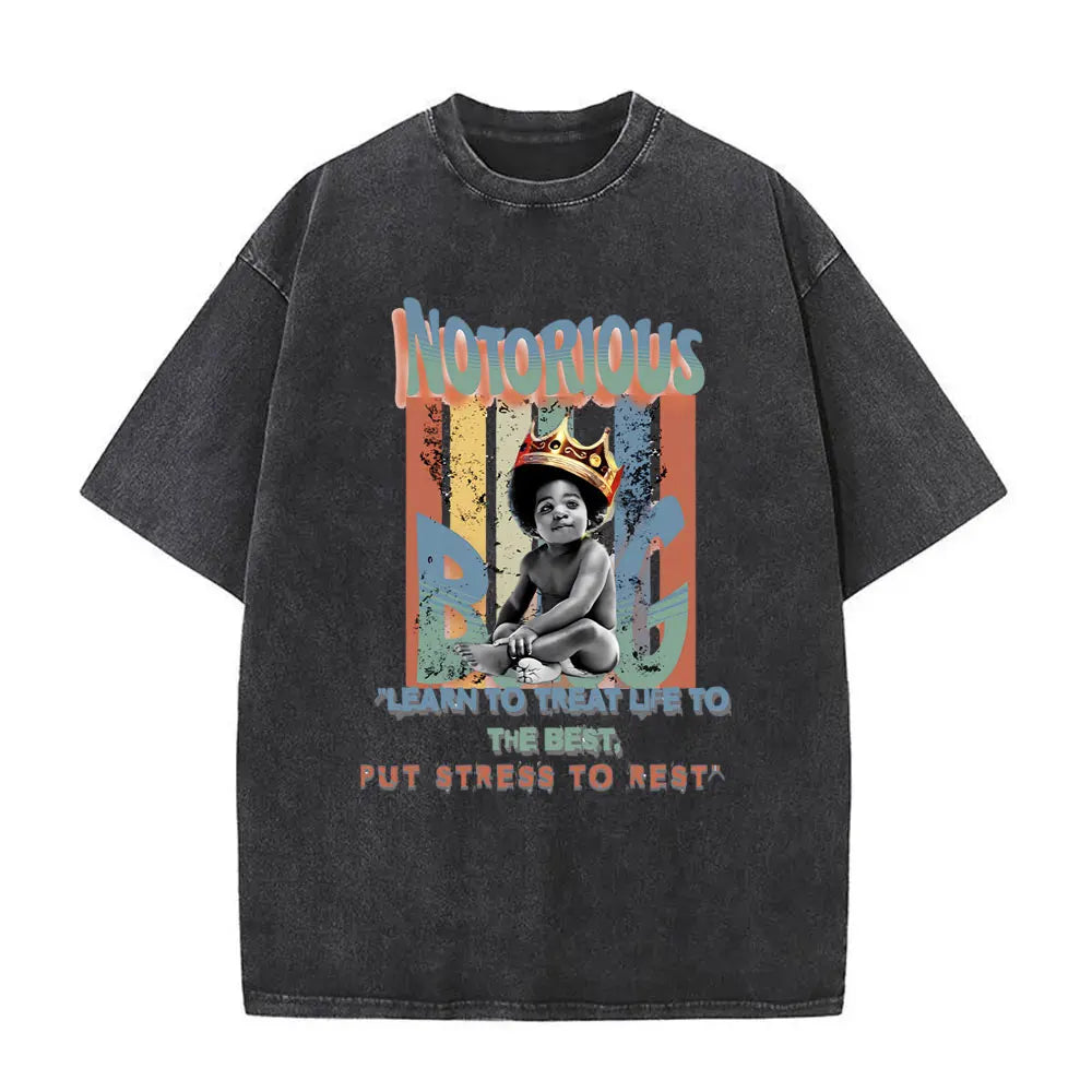 Rapper The Notorious Big Ready To Die Washed Vintage T-shirt