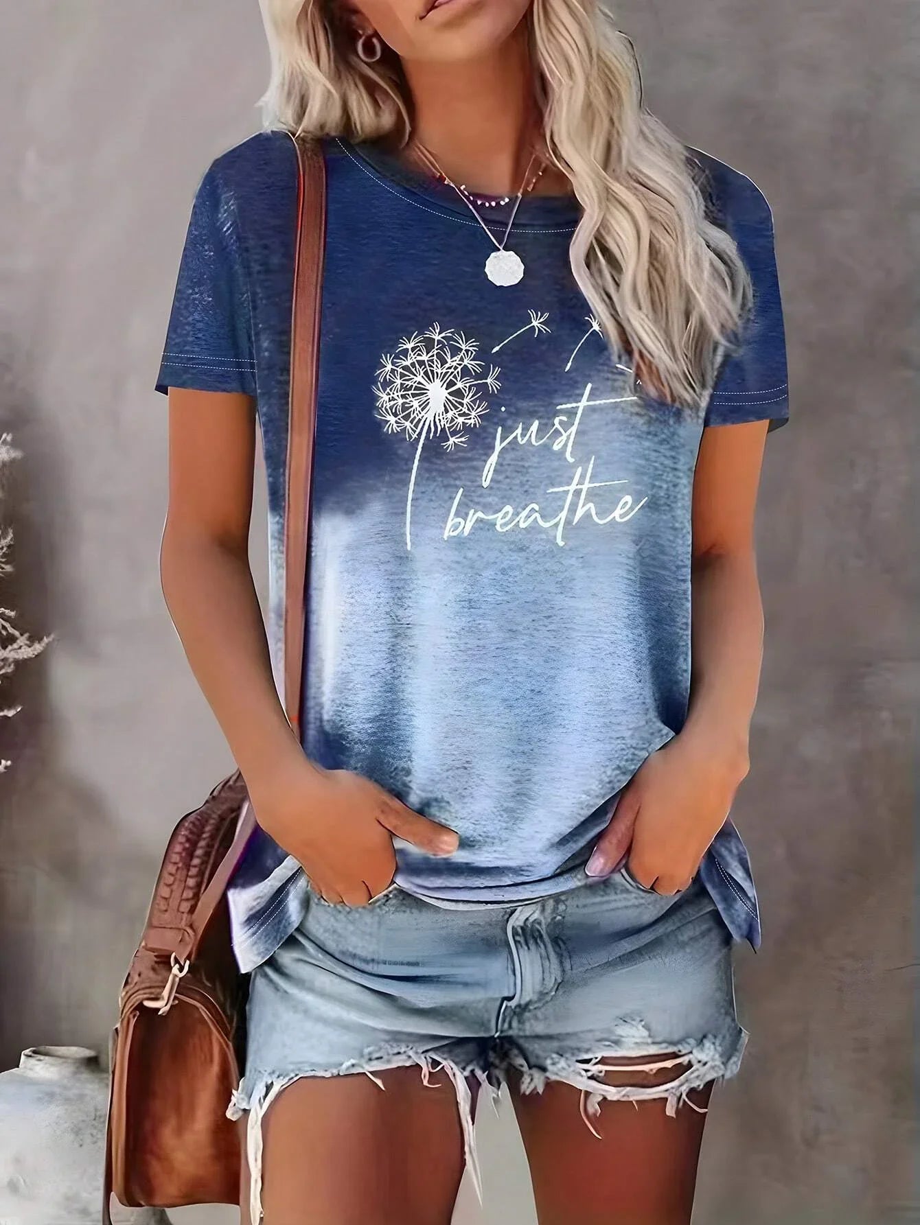 2024 New Style T-Shirt For Women Heart Print Top Fashion
