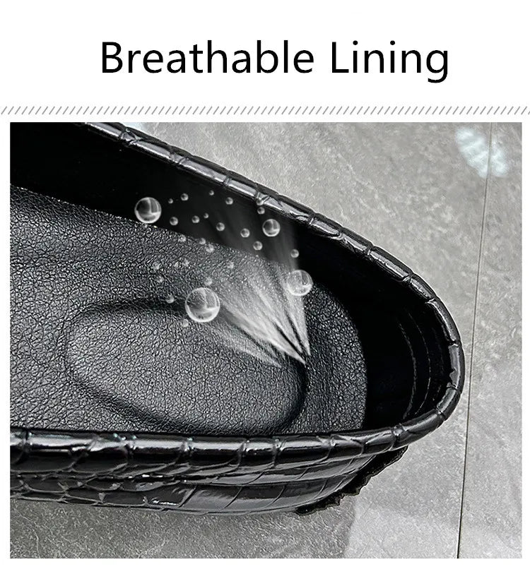 Snakeskin Leather Loafers (Men)