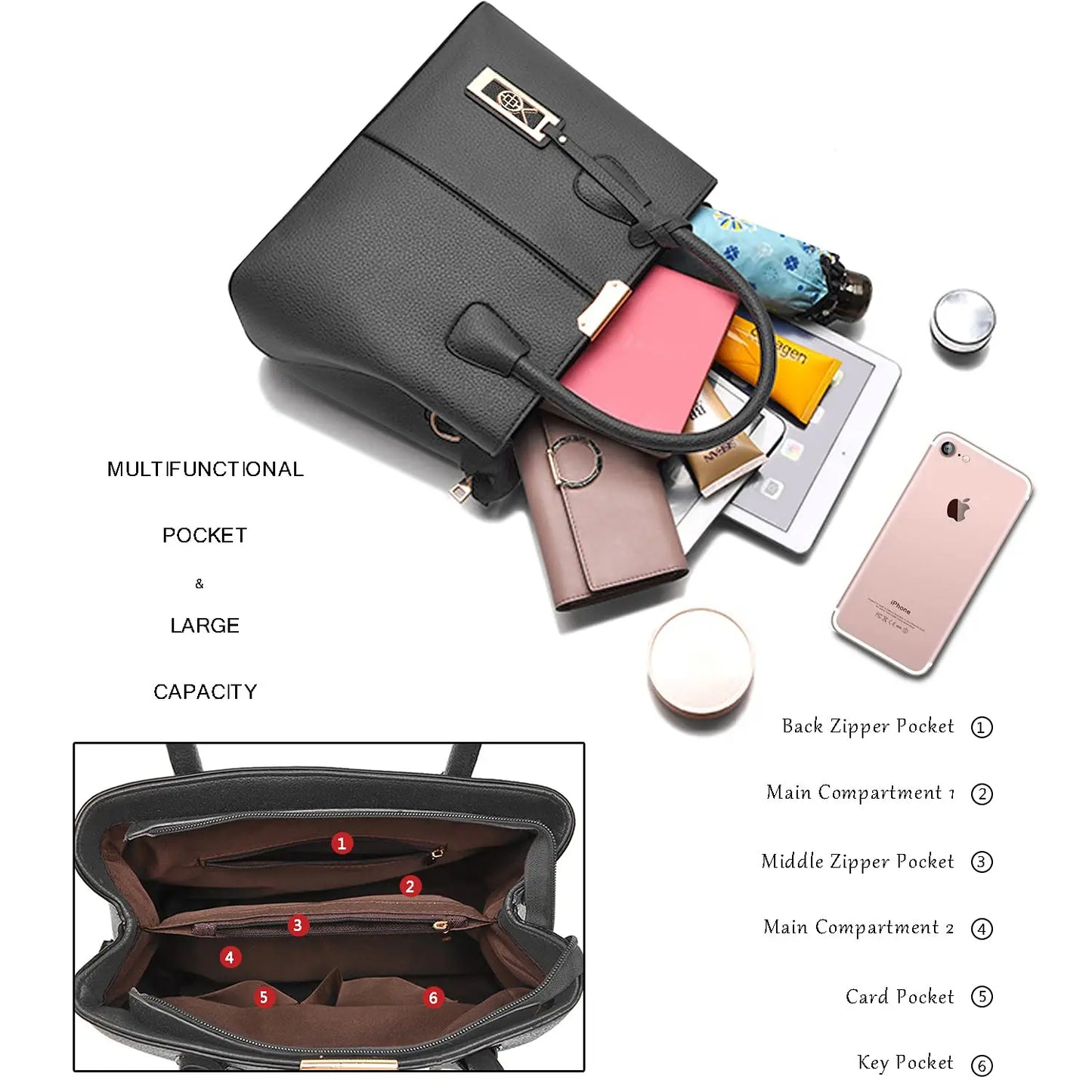 Famous Designer Brand Women’s Leather Handbag