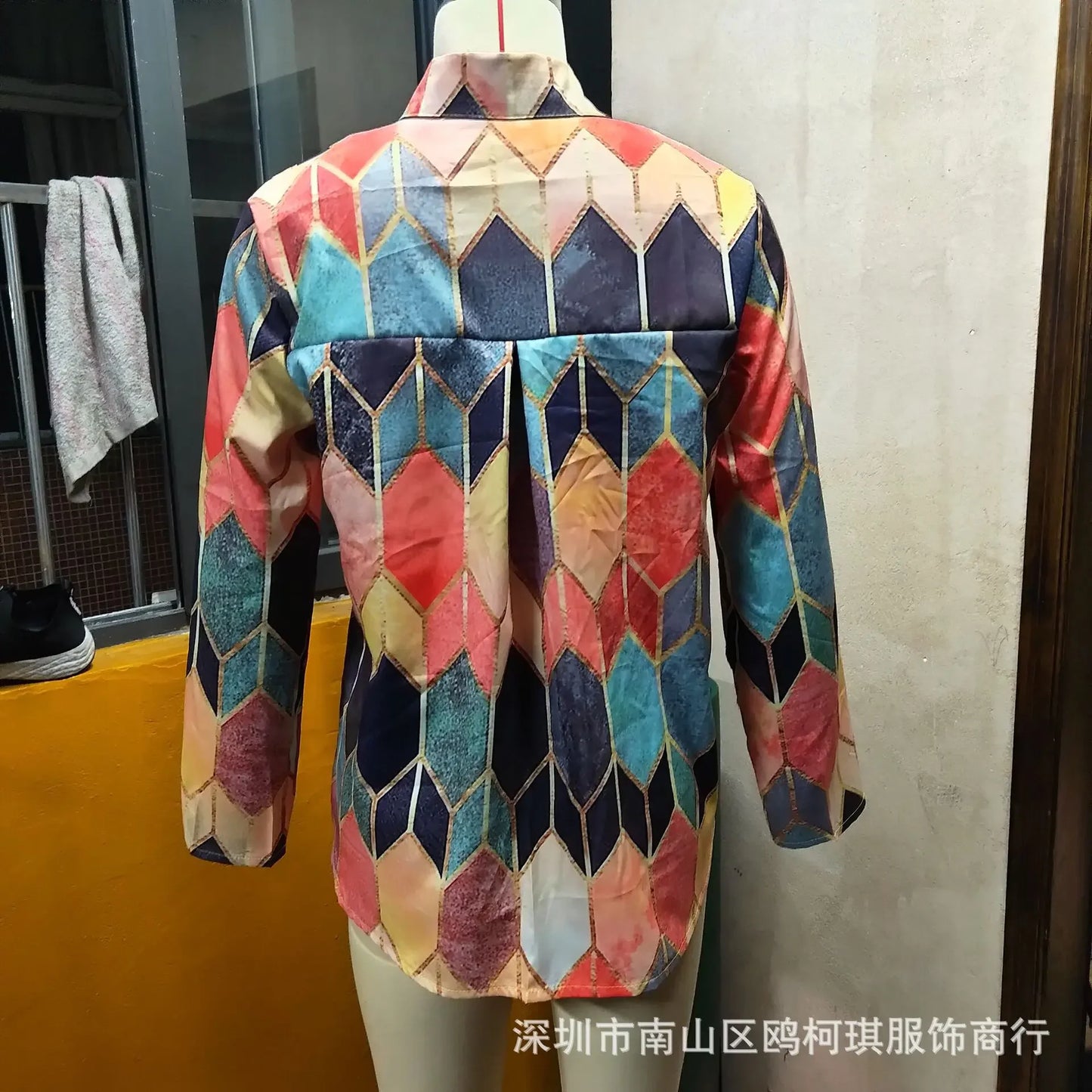 Autumn Winter Women's New Fashion Printed Sexy V-neck