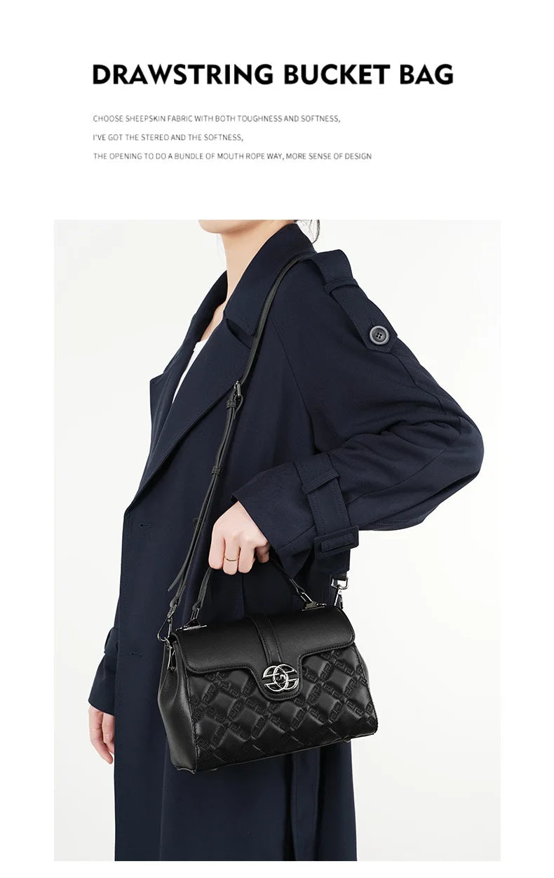 2025 New Women’s Commuter Genuine Leather Handbag