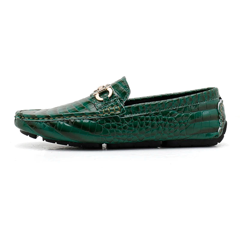 Snakeskin Leather Loafers (Men)